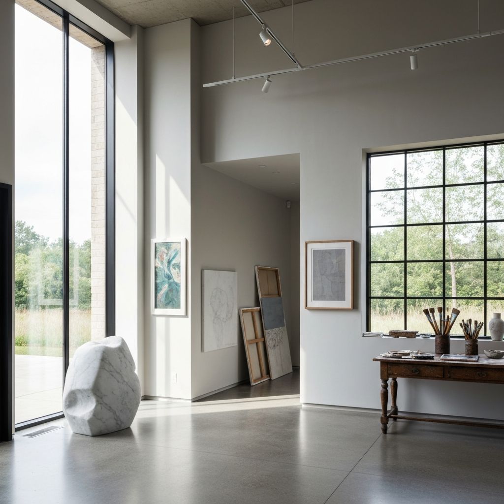 Art studio with natural light